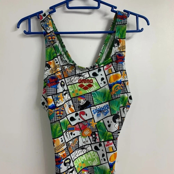 Arena Women's Summer Comic Swim Tech On Piece Swimsuit Size 22 NWT - Picture 3 of 16